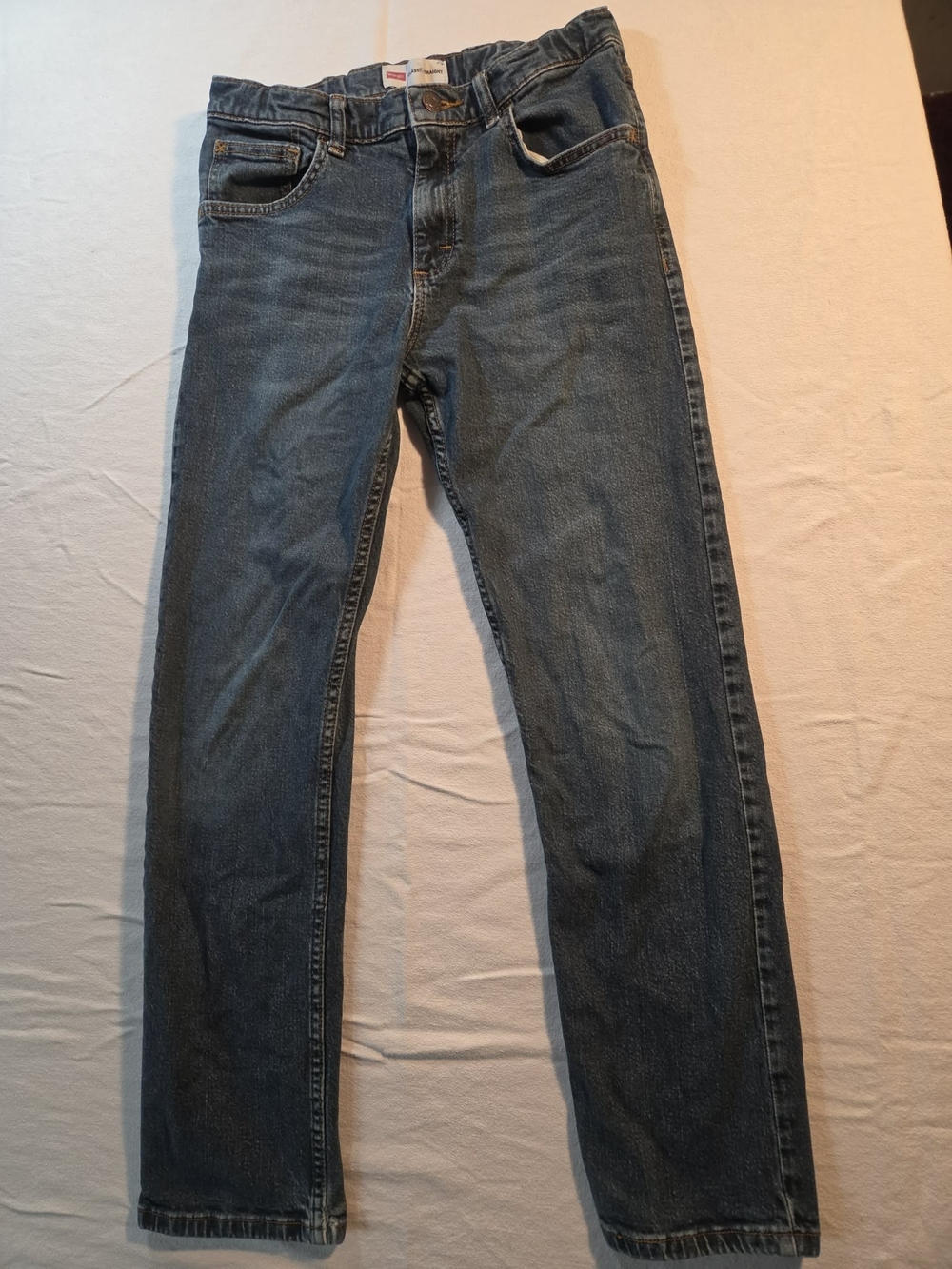 Wrangler Girls Classic Straight Jeans Dark Wash Stretch Size 16 Regular